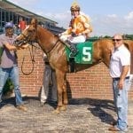 Trainer Mangual “blessed to be alive” — and to win first stake