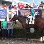 Covfefe blazes to track record in Miss Preakness
