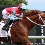 Crazy Beautiful rolls to flashy Delaware Oaks win